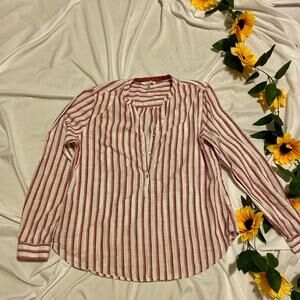 Striped Red and White Women's Top